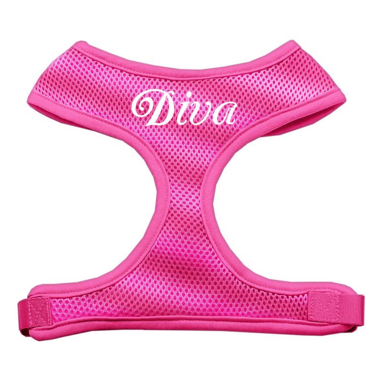 Diva Design Screen Print Mesh Pet Harness Pink