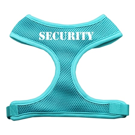 Security Design Screen Print Mesh Pet Harness Aqua