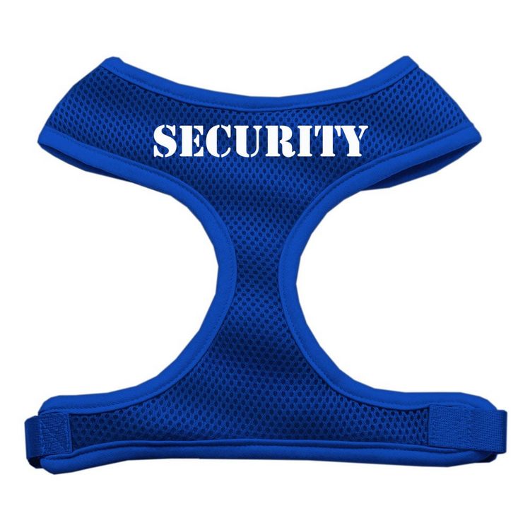 Security Design Screen Print Mesh Pet Harness Blue