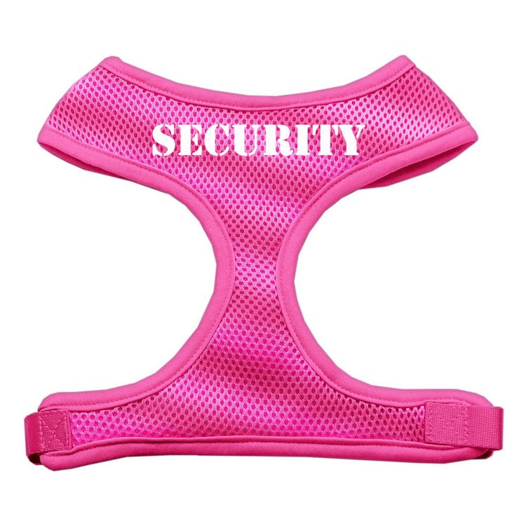 Security Design Screen Print Mesh Pet Harness Pink