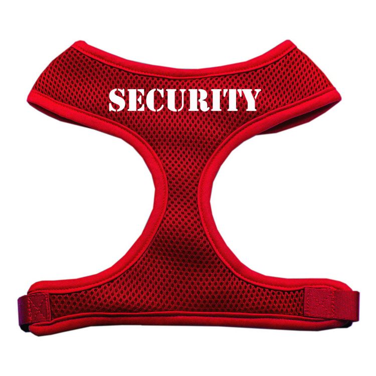 Security Design Screen Print Mesh Pet Harness Red