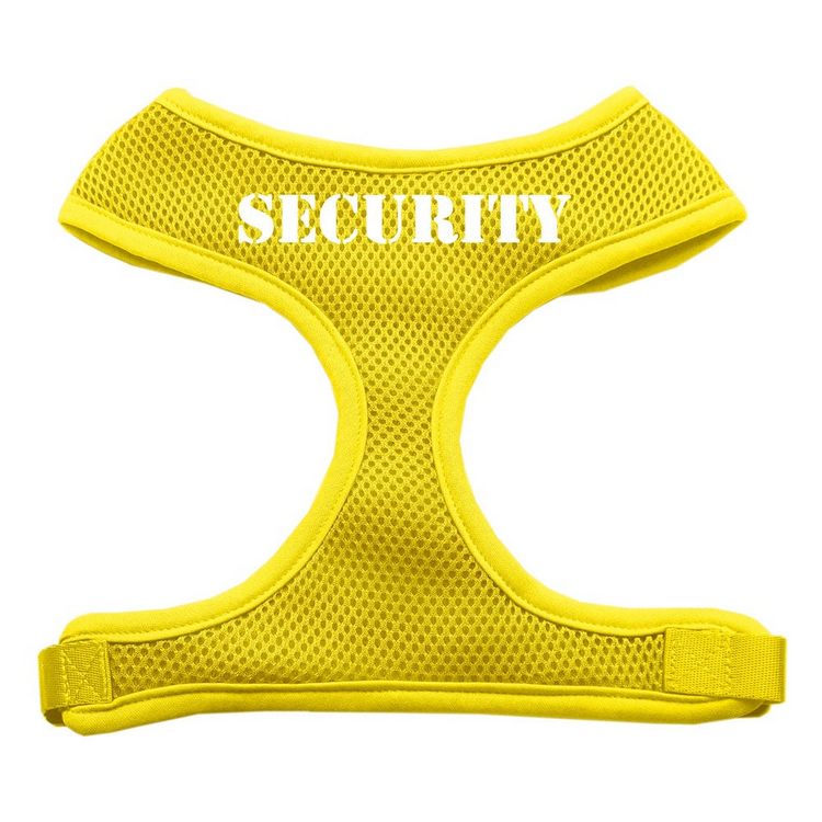 Security Design Screen Print Mesh Pet Harness Yellow