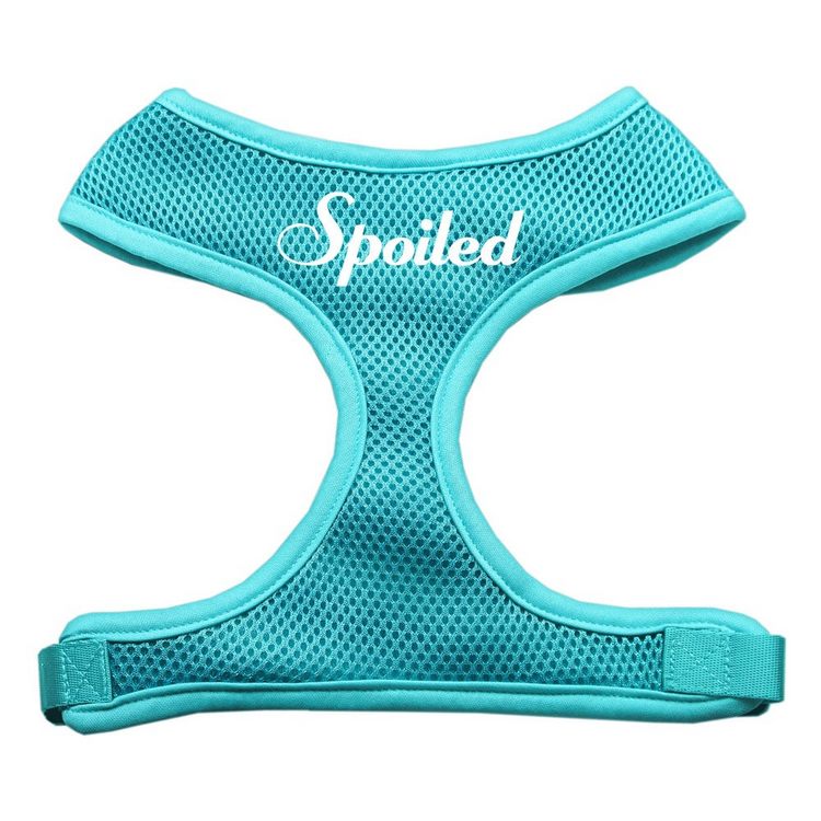 Spoiled Design Screen Print Mesh Pet Harness Aqua