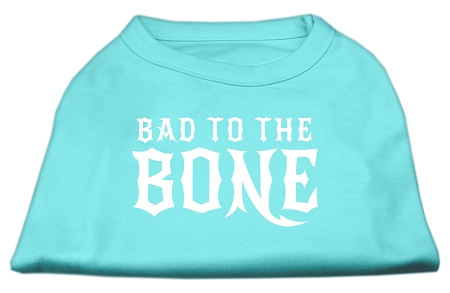 Bad to the Bone Dog Shirt Aqua XL