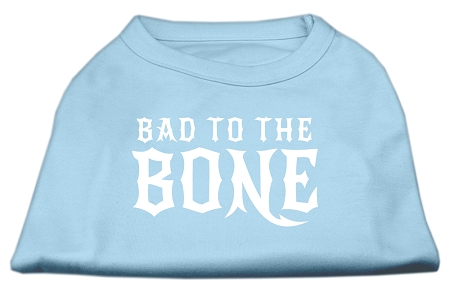 Bad to the Bone Dog Shirt Baby Blue XS