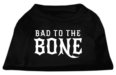 Bad to the Bone Dog Shirt Black Sm