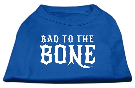 Bad to the Bone Dog Shirt Blue XL