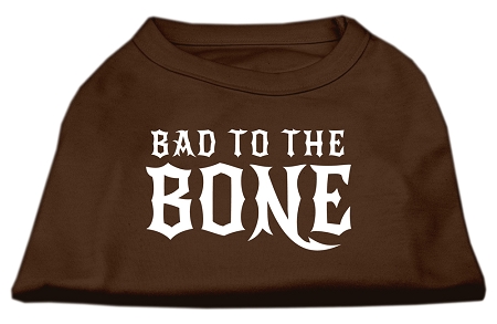 Bad to the Bone Dog Shirt Brown XS