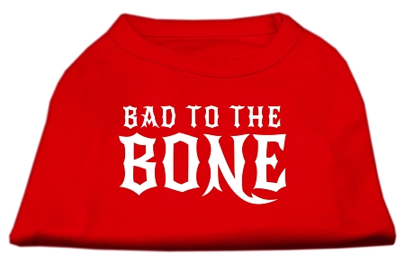 Bad to the Bone Dog Shirt Red XS