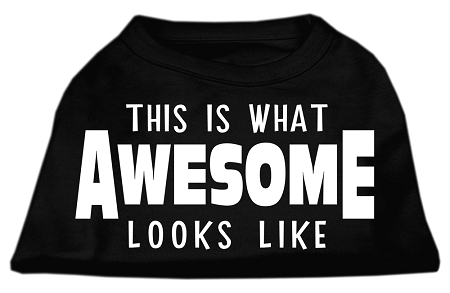 This is What Awesome Looks Like Dog Shirt Black Lg