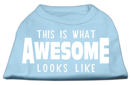 This is What Awesome Looks Like Dog Shirt Baby Blue XS