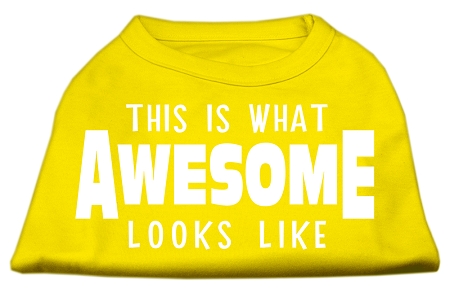 This is What Awesome Looks Like Dog Shirt Yellow XL