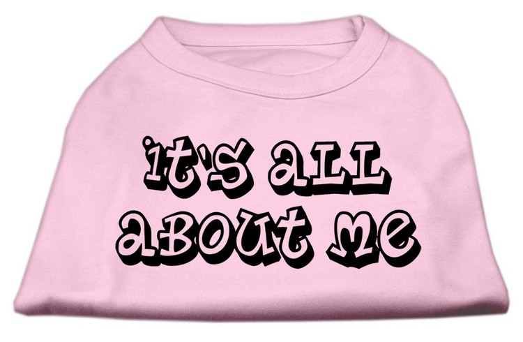 It's All About Me Screen Print Shirts Light Pink Lg