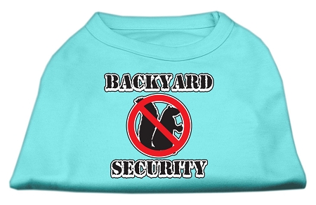 Backyard Security Screen Print Shirts Aqua XL