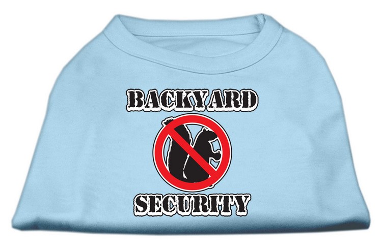 Backyard Security Screen Print Shirts Baby Blue L