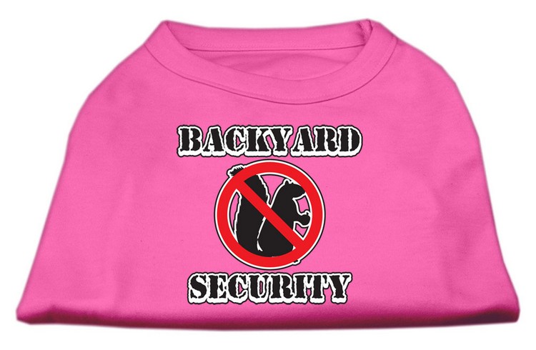 Backyard Security Screen Print Shirts Bright Pink XS