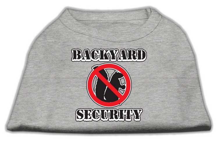 Backyard Security Screen Print Shirts Grey M