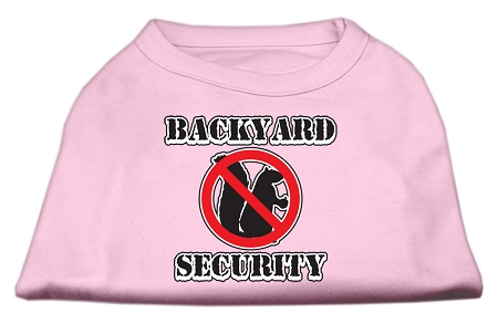 Backyard Security Screen Print Shirts Light Pink XL