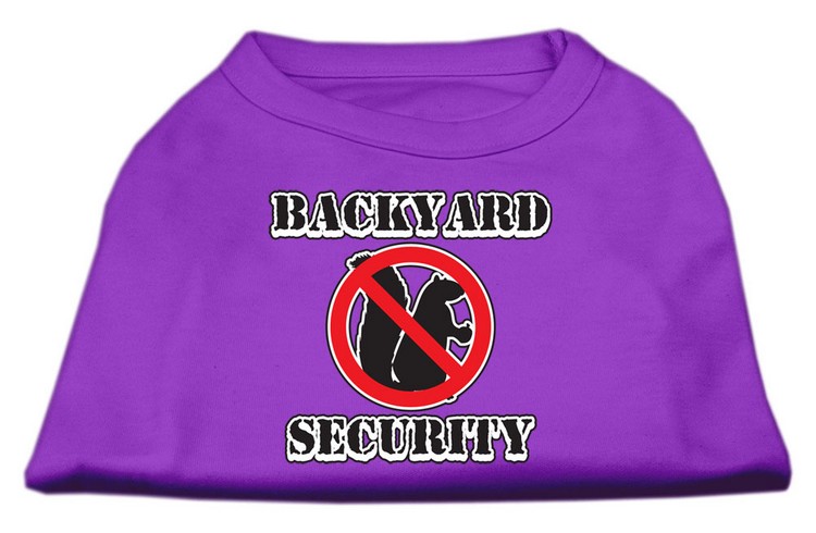 Backyard Security Screen Print Shirts Purple XXXL