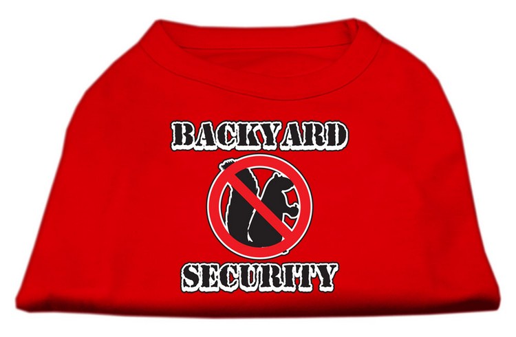 Backyard Security Screen Print Shirts Red XL