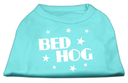 Bed Hog Screen Printed Shirt Aqua Lg