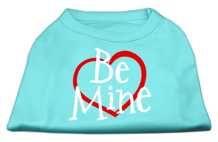 Be Mine Screen Print Shirt Aqua XS