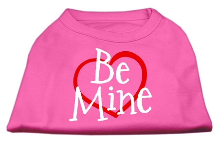 Be Mine Screen Print Shirt Bright Pink XS