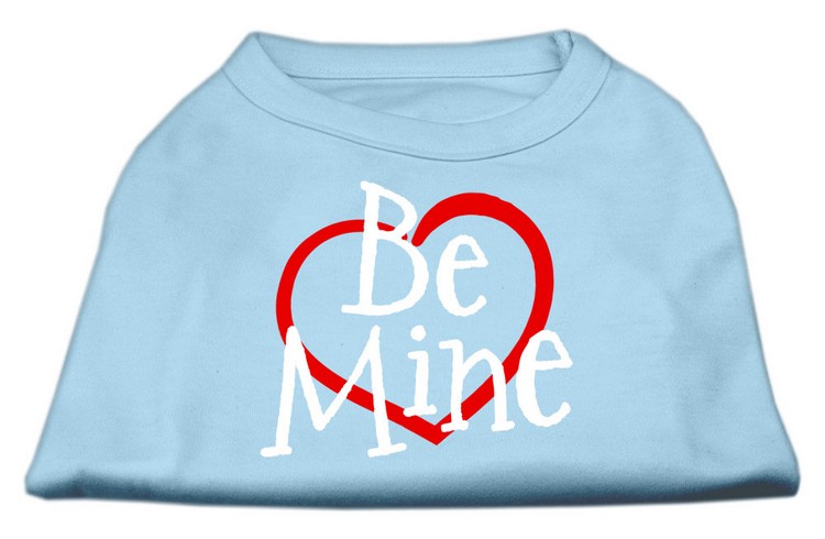 Be Mine Screen Print Shirt Baby Blue XS