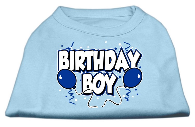 Birthday Boy Screen Print Shirts Baby Blue XS