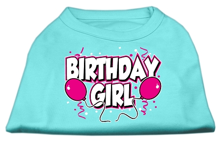 Birthday Girl Screen Print Shirts Aqua XS