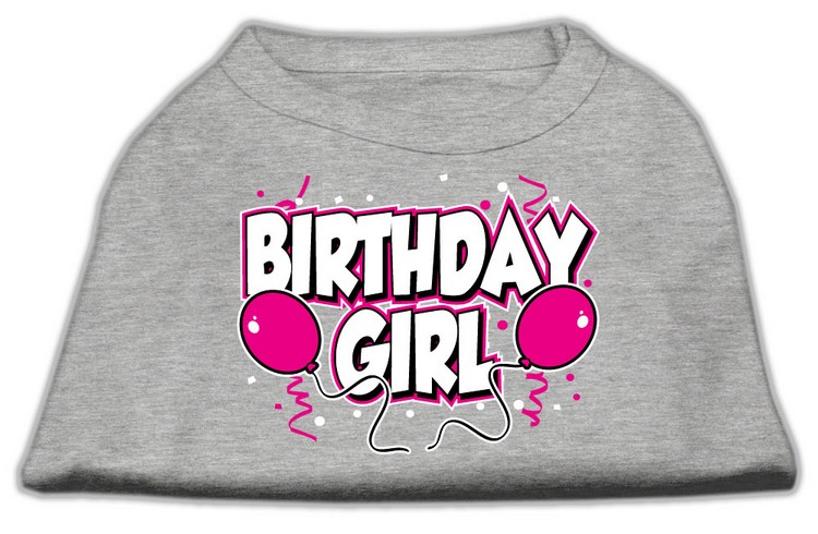 Birthday Girl Screen Print Shirts Grey XL