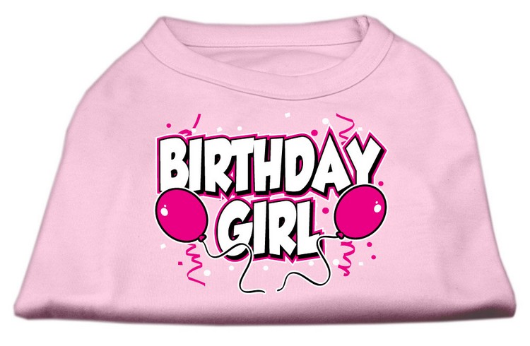 Birthday Girl Screen Print Shirts Light Pink XS