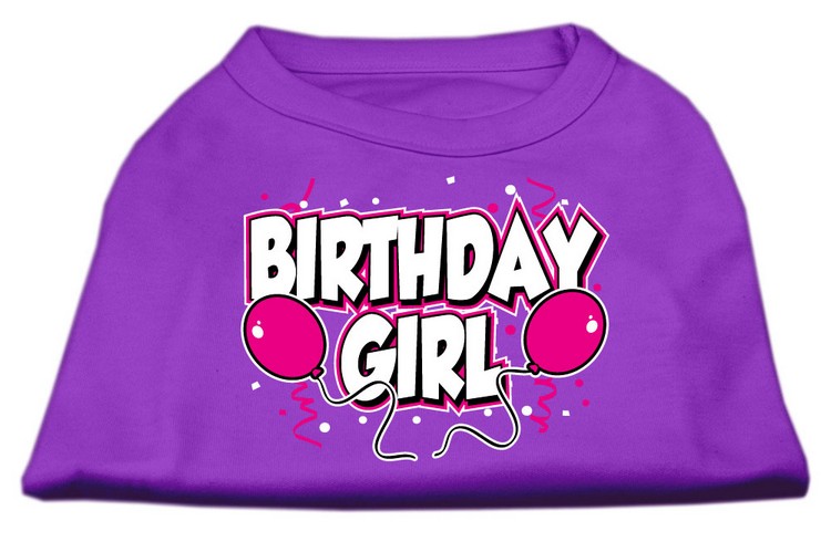 Birthday Girl Screen Print Shirts Purple XS