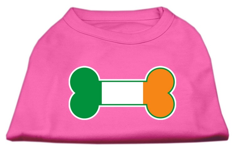 Bone Flag Ireland Screen Print Shirt Bright Pink Sm