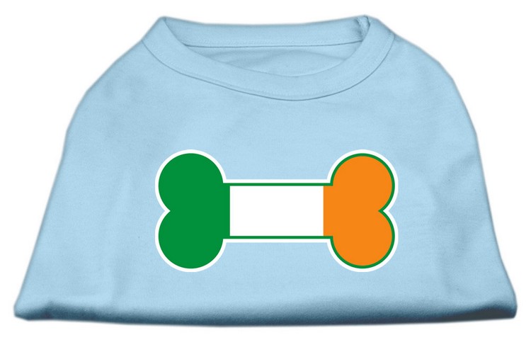 Bone Flag Ireland Screen Print Shirt Baby Blue Lg