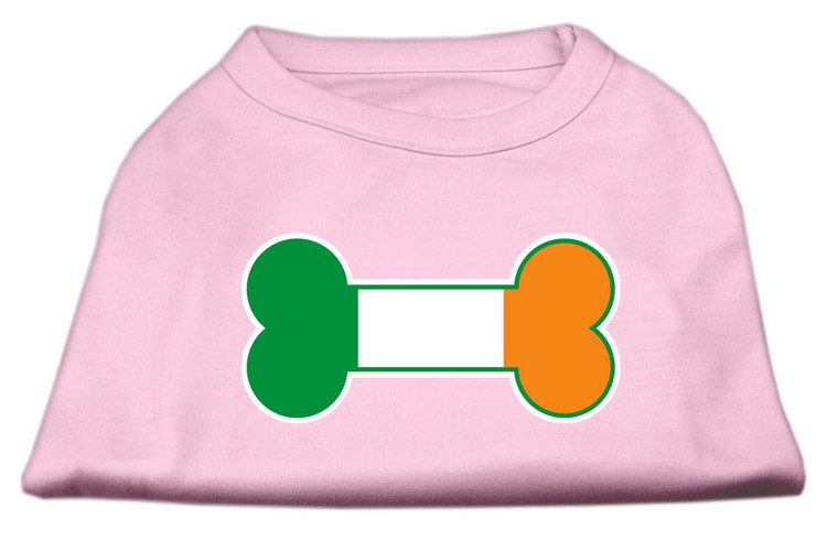 Bone Flag Ireland Screen Print Shirt Light Pink Sm