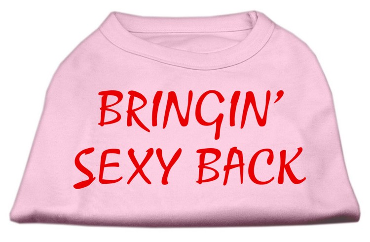 Bringin' Sexy Back Screen Print Shirts Pink XS