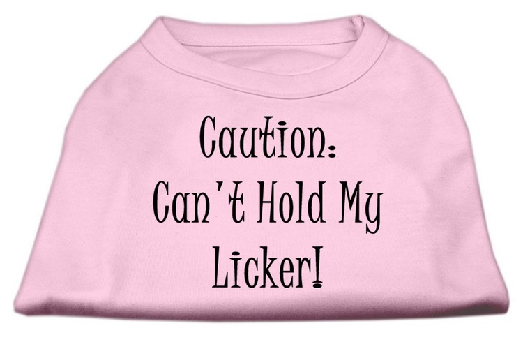 Can't Hold My Licker Screen Print Shirts Light Pink Sm