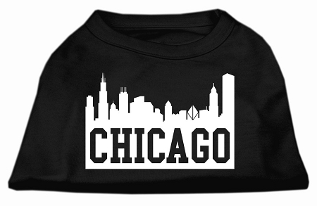 Chicago Skyline Screen Print Shirt Black Med