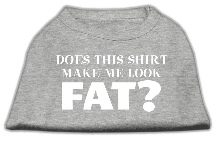 Does This Shirt Make Me Look Fat? Screen Printed Shirt Grey Sm