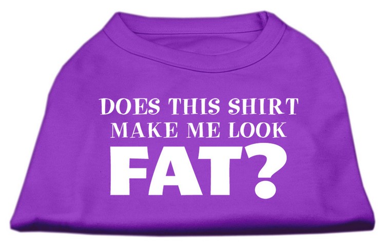 Does This Shirt Make Me Look Fat? Screen Printed Shirt Purple XXXL