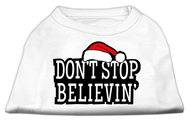 Don't Stop Believin' Screenprint Shirts White XXXL