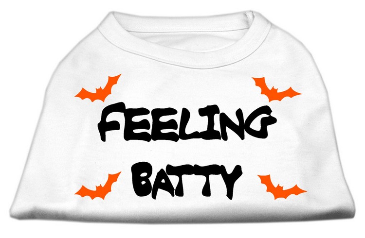 Feeling Batty Screen Print Shirts White XS