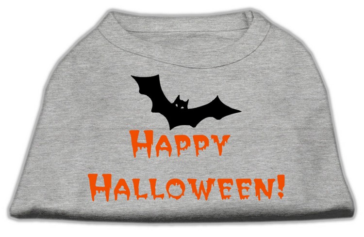 Happy Halloween Screen Print Shirts Grey XS