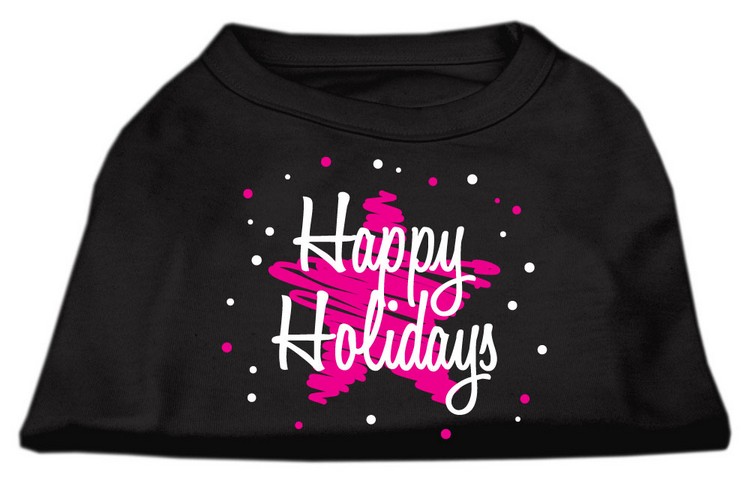 Scribble Happy Holidays Screenprint Shirts Black S