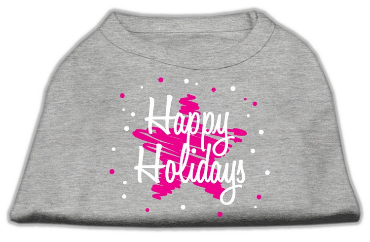 Scribble Happy Holidays Screenprint Shirts Grey L