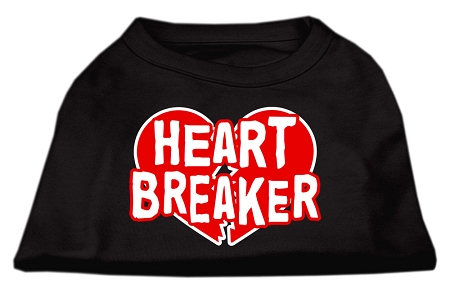 Heart Breaker Screen Print Shirt Black Sm