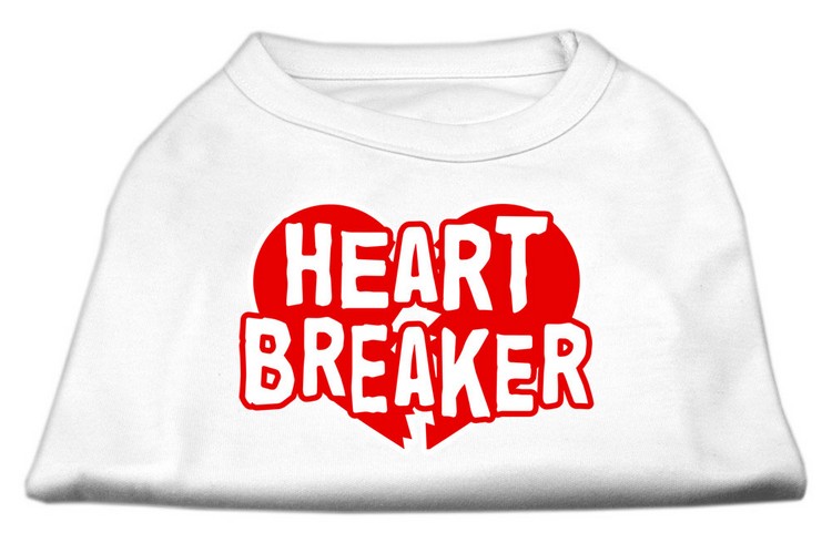 Heart Breaker Screen Print Shirt White XS