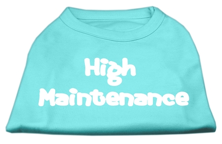 High Maintenance Screen Print Shirts Aqua XS