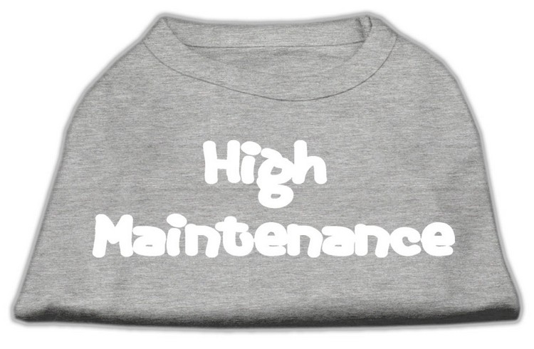 High Maintenance Screen Print Shirts Grey XS